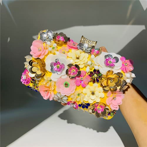 Ladies Flowery Clutch Purse