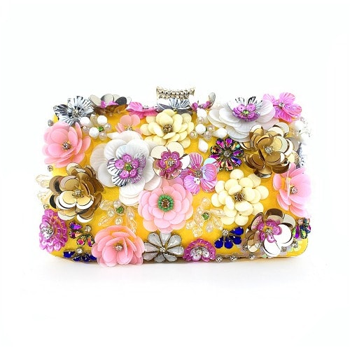 Ladies Flowery Clutch Purse