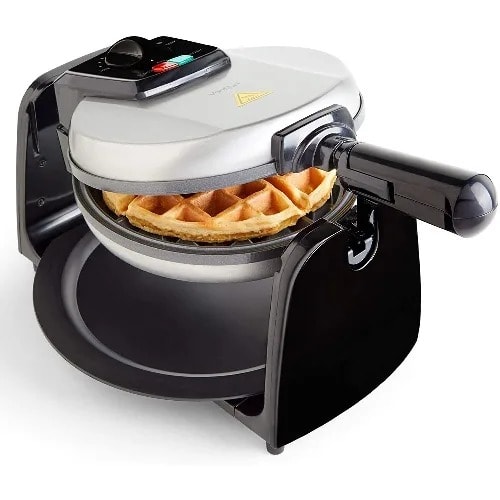 Waffle Maker With Rotating Iron - Cool Touch Handles & Adjustable Temperature Control
