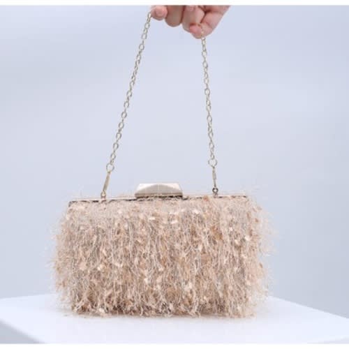 Women's Tassel Clutch - Gold