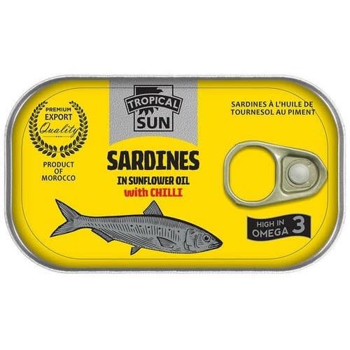 Sardines In Sunflower Oil With Chilli 125g X 48