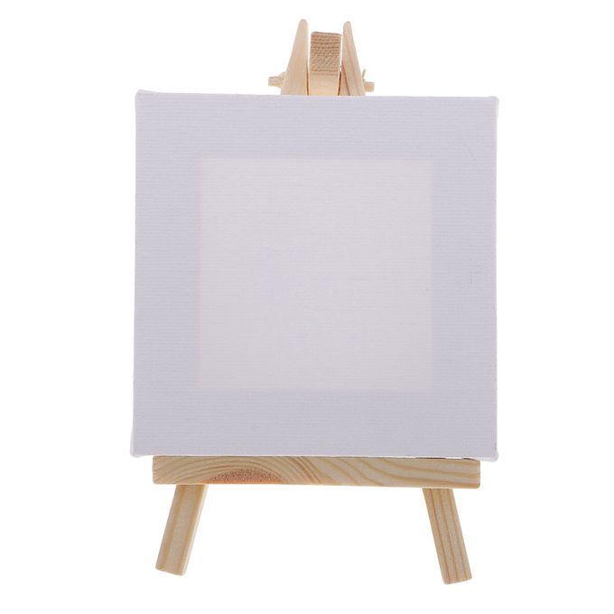 3x3" Mini Canvas With Wood Display Easel For Wedding Decoration Table