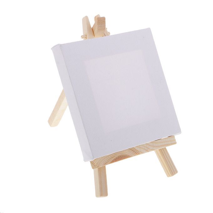 3x3" Mini Canvas With Wood Display Easel For Wedding Decoration Table