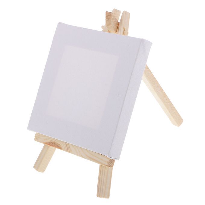 3x3" Mini Canvas With Wood Display Easel For Wedding Decoration Table