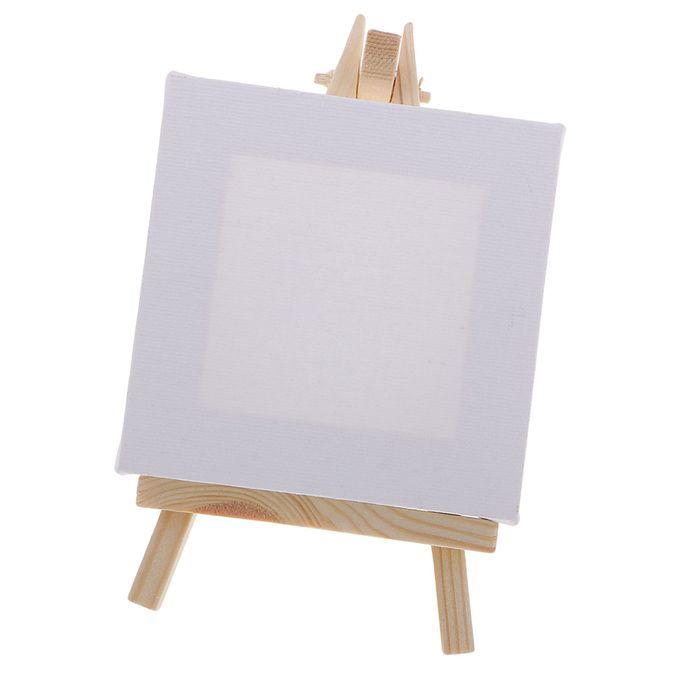 3x3" Mini Canvas With Wood Display Easel For Wedding Decoration Table