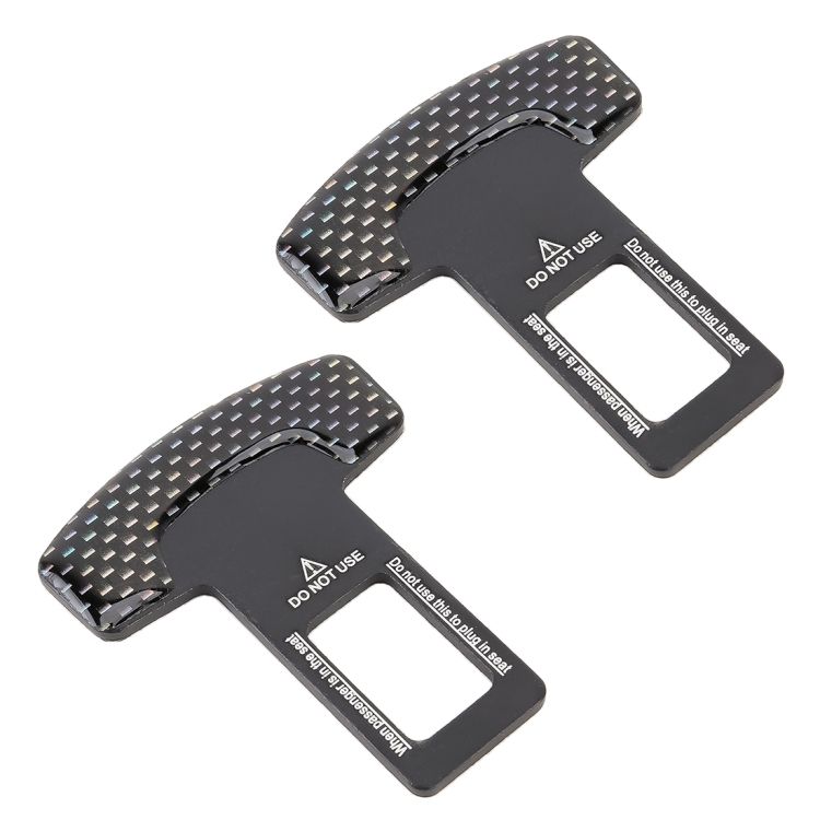 2 In 1 Car Carbon Fibre Safety Seat Belt Buckle Clip