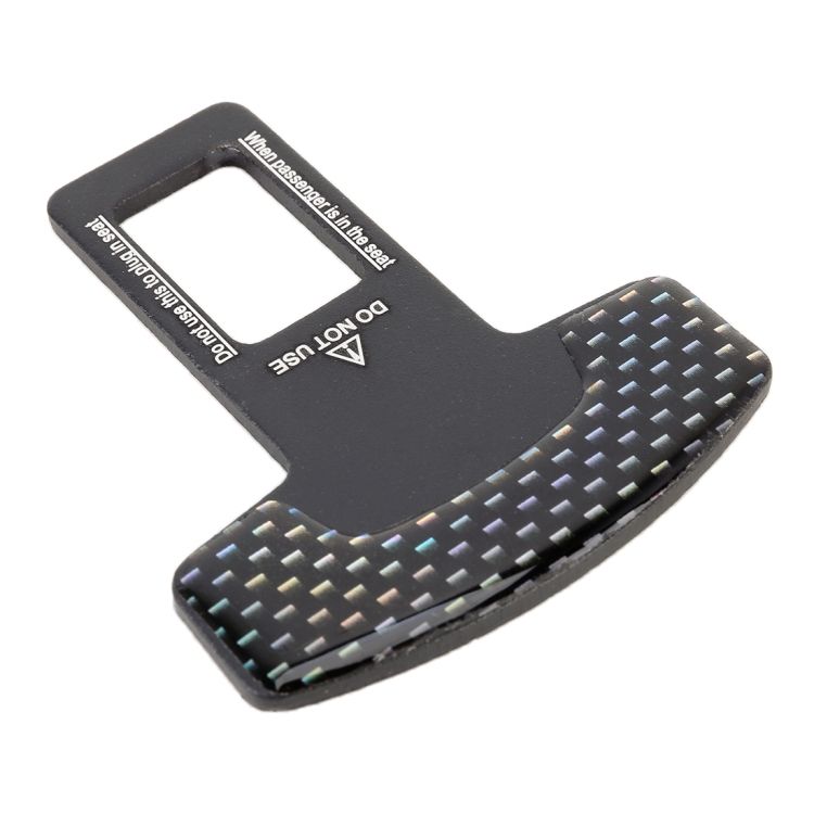 2 In 1 Car Carbon Fibre Safety Seat Belt Buckle Clip