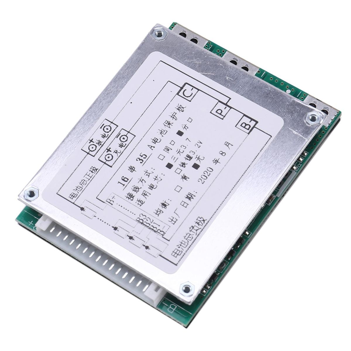16S 60V 35A Li-Ion Lithium 18650 Battery BMS PCB Protection Board with UPS Energy Inverter