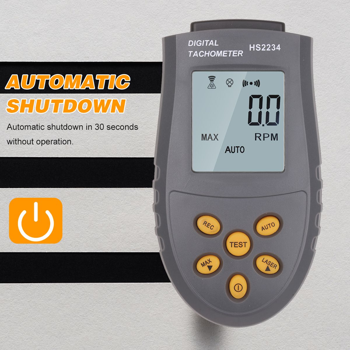 Portable High-precision Digital Tachometer With Laser