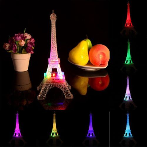 Romantic Eiffel Tower Desk Bedroom Night Light Decoration Table LED Lamp