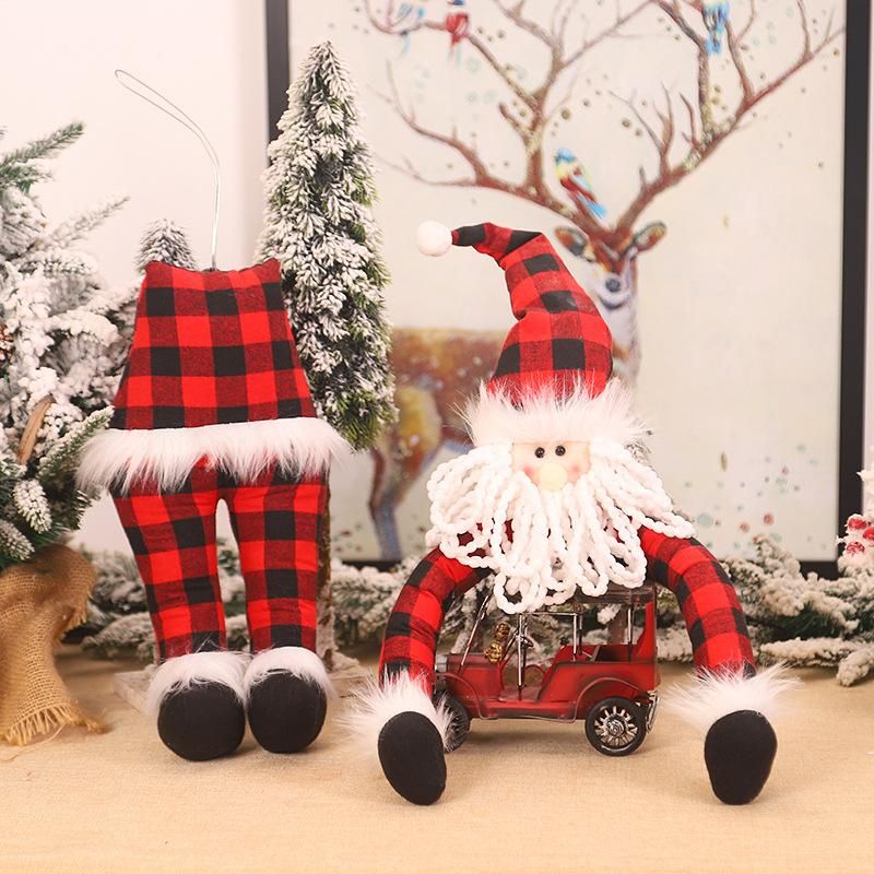 Mingguan new Christmas tree decorations Santa Claus doll elf holding tree holiday home shopping mall decoration supplies L-SD24 Elf Set Tree Decoration