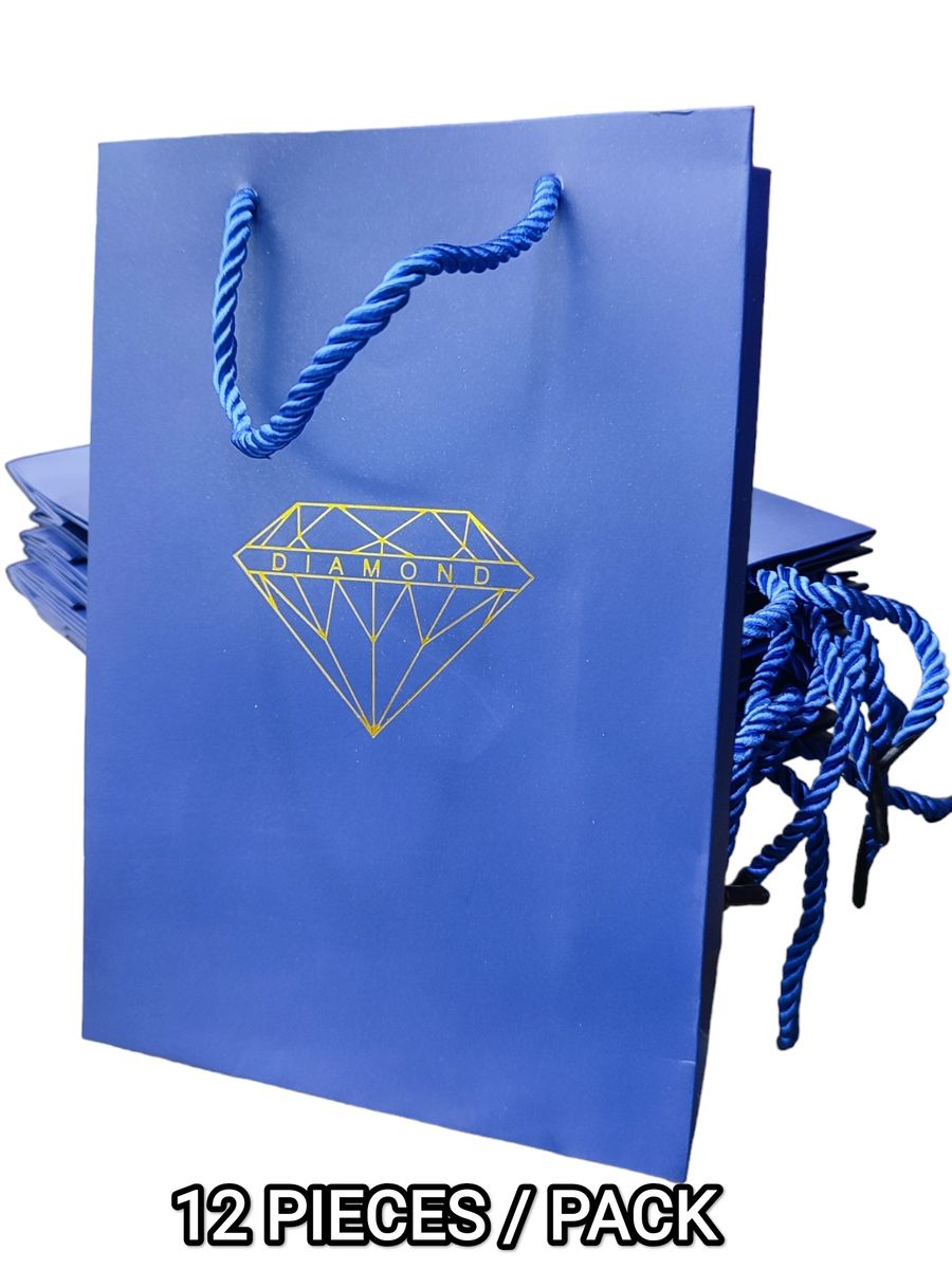 12 Pieces Original Fashion Outer Packaging Ribbon Paper Bag Handbag Jewelry Gift Bag For Bead Charm Bracelet Necklace Ring Earring