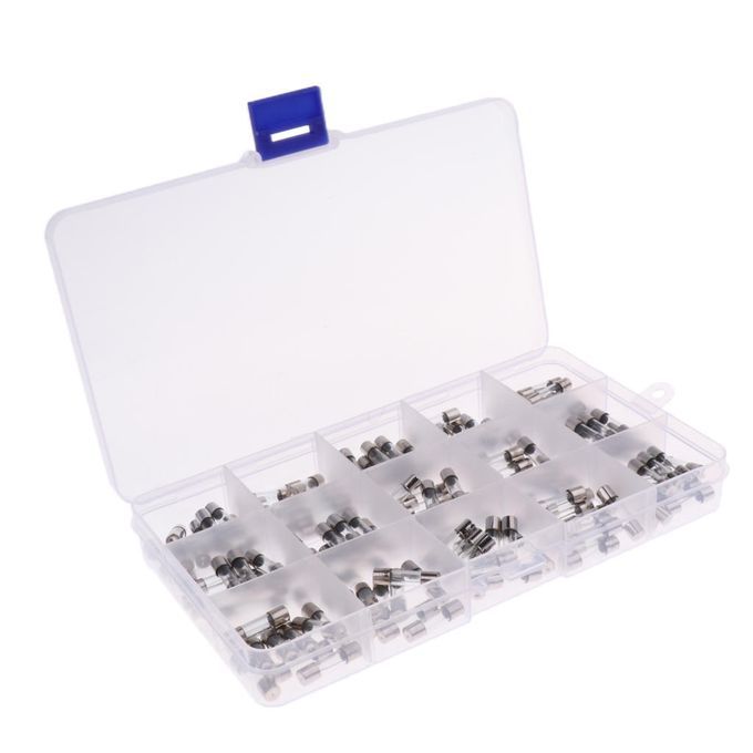 150Piece Assorted 20mm Electrical Glass Fuses Kit Fast Blow Acting