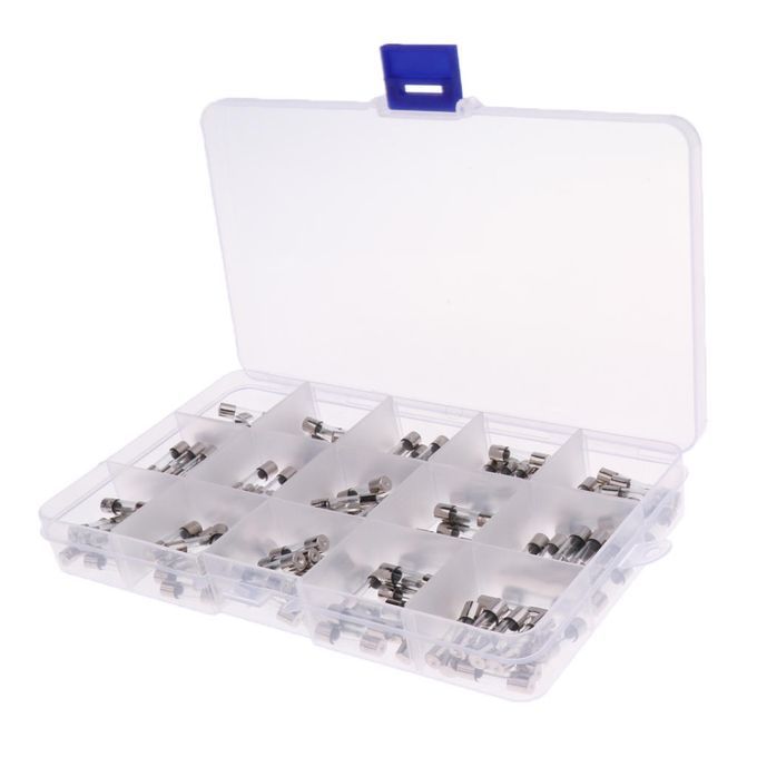 150Piece Assorted 20mm Electrical Glass Fuses Kit Fast Blow Acting