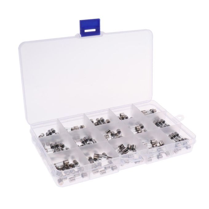 150Piece Assorted 20mm Electrical Glass Fuses Kit Fast Blow Acting