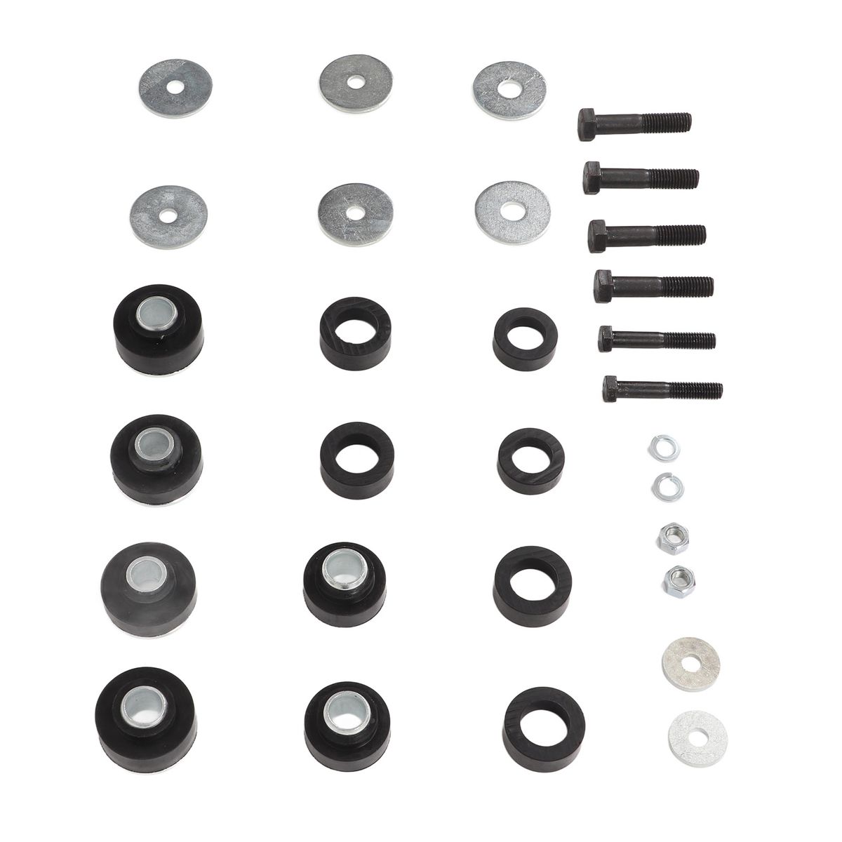 Subframe Body Mount Bushing Hardware Bolts Washers Kit