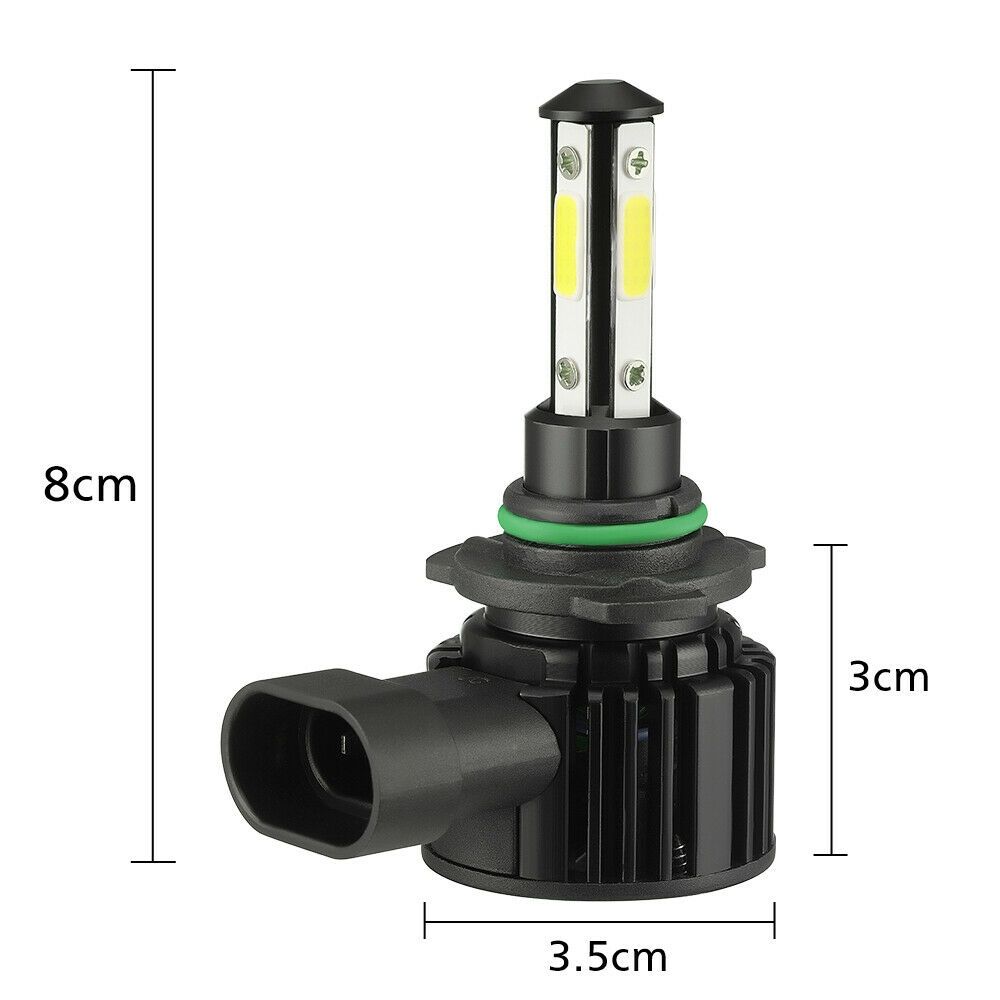 F8 9006 2 PCS 22W 3000LM 6000K Four Side DOB LED Headlight