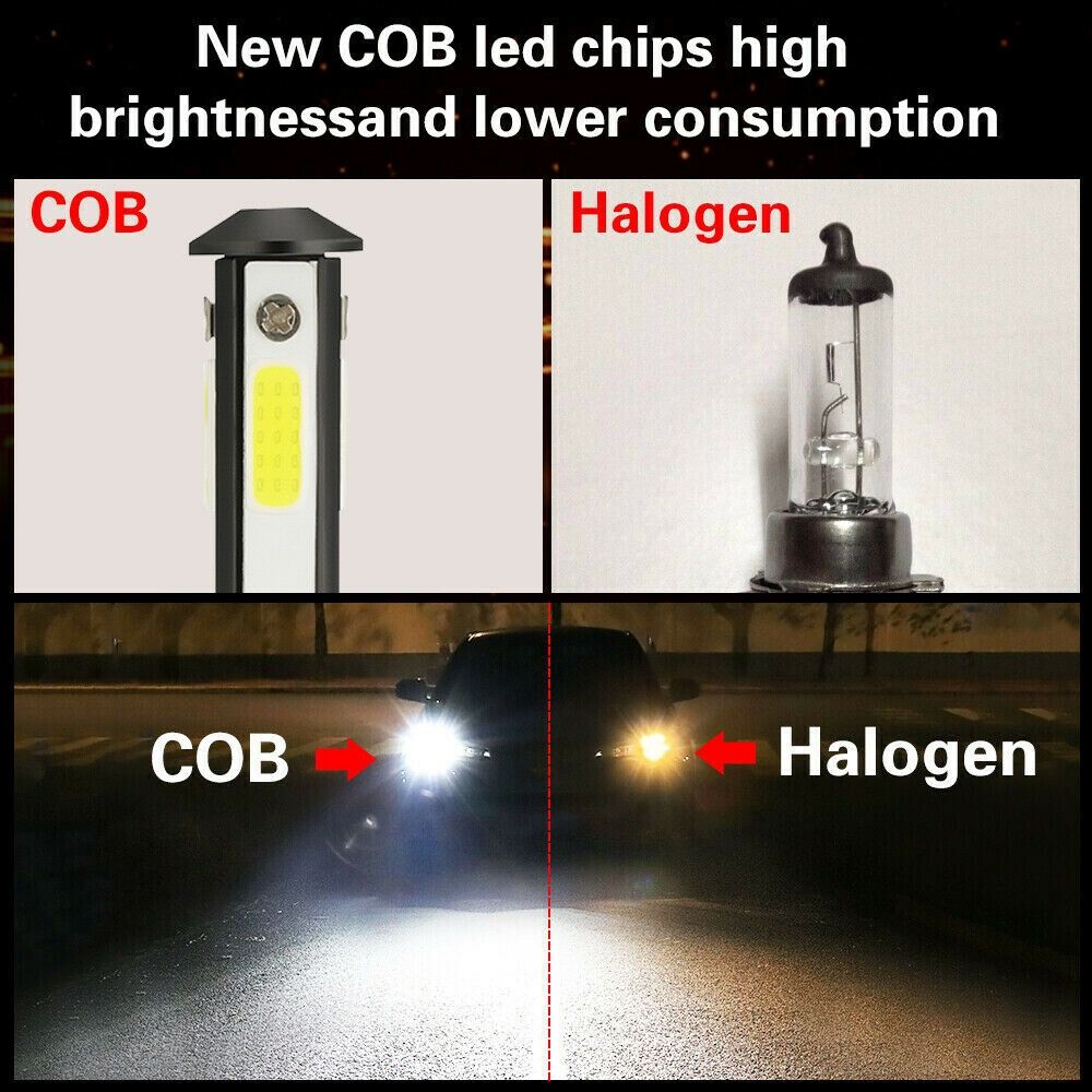 F8 9006 2 PCS 22W 3000LM 6000K Four Side DOB LED Headlight