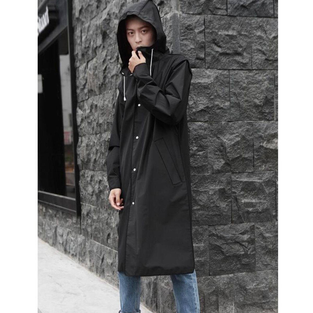 2x Reusable Unisex Poncho Junior Waterproof Rainwear