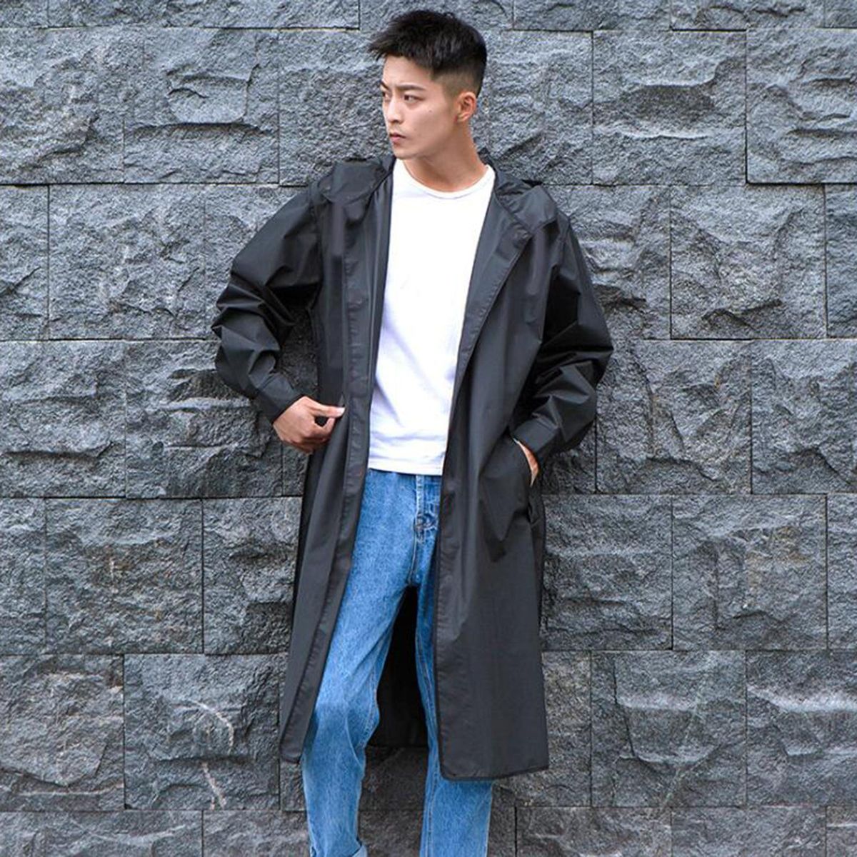 2x Reusable Unisex Poncho Junior Waterproof Rainwear