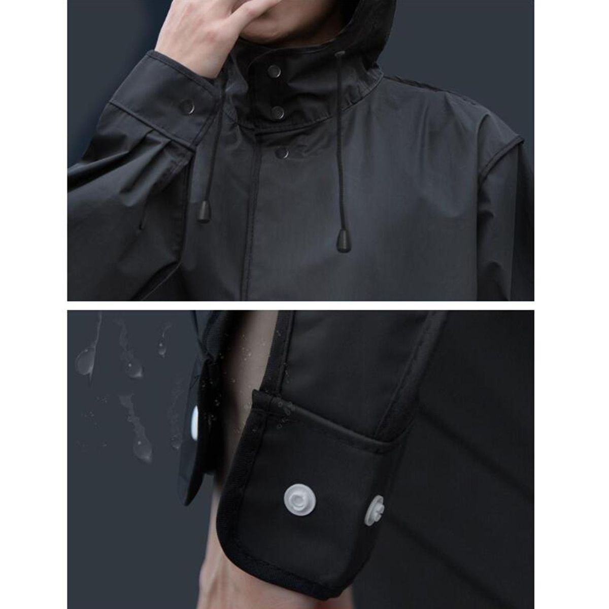 2x Reusable Unisex Poncho Junior Waterproof Rainwear