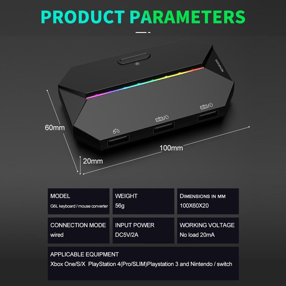 ZIYOU LANG G6L Converter+One-Handed Keyboard+Mouse+Mouse