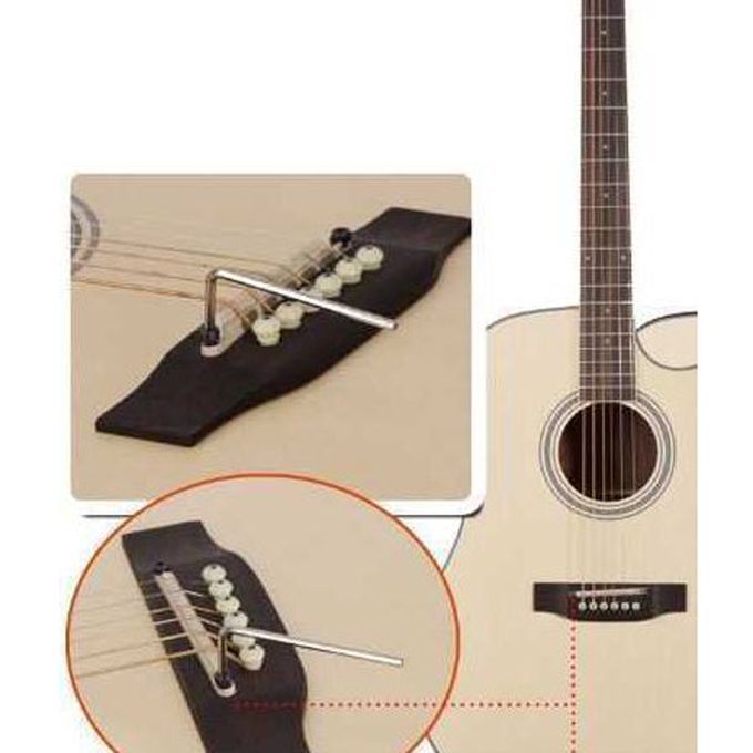 Bridge Saddle And Slotted Nut  Lifter For 6 String Acoustic