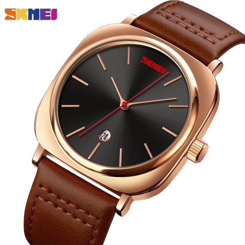 Fashion Leather Quartz Watch For Men WristWatches Man Clock 9266