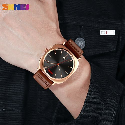 Fashion Leather Quartz Watch For Men WristWatches Man Clock 9266