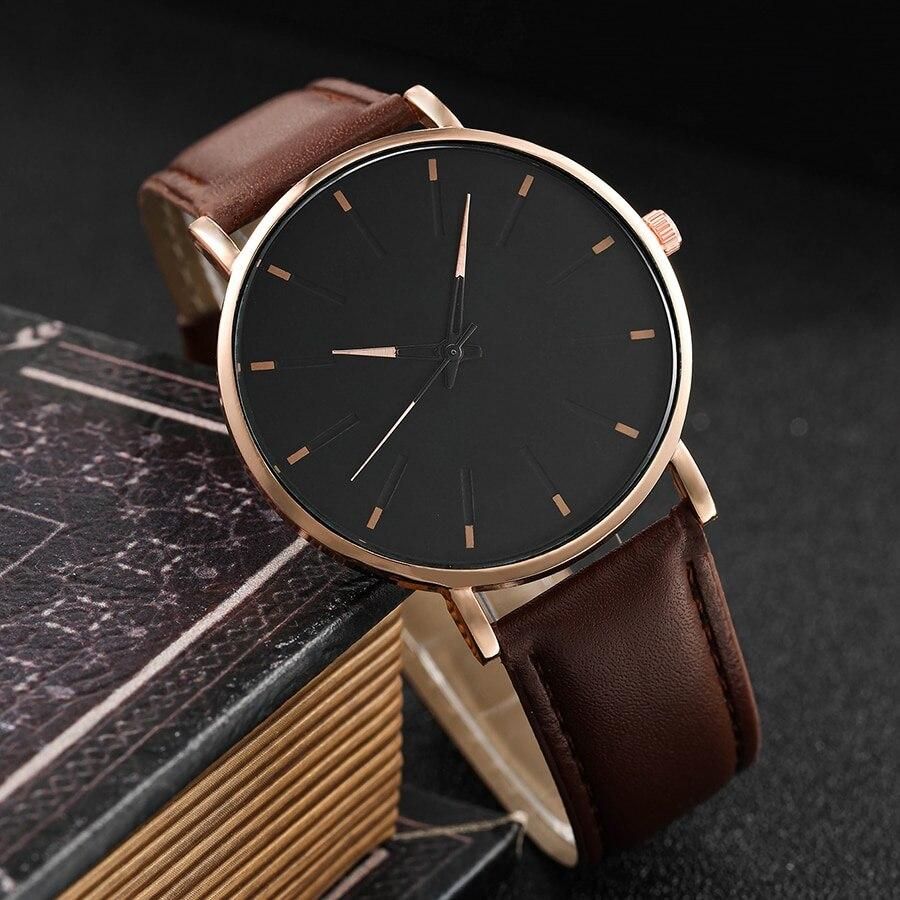 1pc Men Business Fashion Casual Round Pointer Quartz Watches 3pc Bracelet