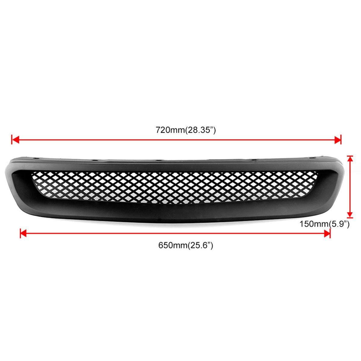 Car Front Hood Mesh Bumper Racing Grille for Honda for Honda Civic EK CX DX EX HX LX Type R 1999-2000