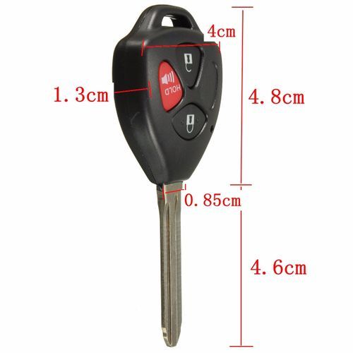 Black Buttons Remote Uncut Blank Key Fob Case Shell For Toyota Scion