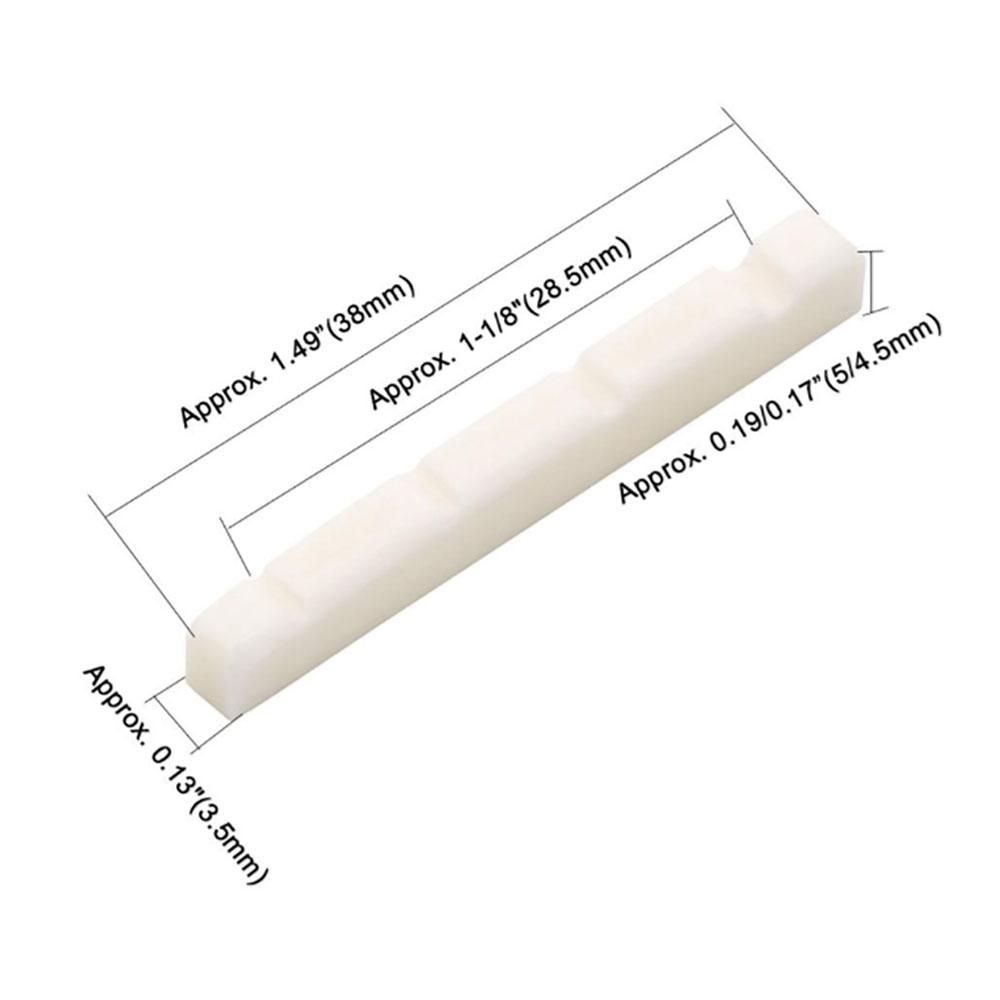 Cattle Bone White Nut 38mm Replacement for 4-string Electric Bass Guitar