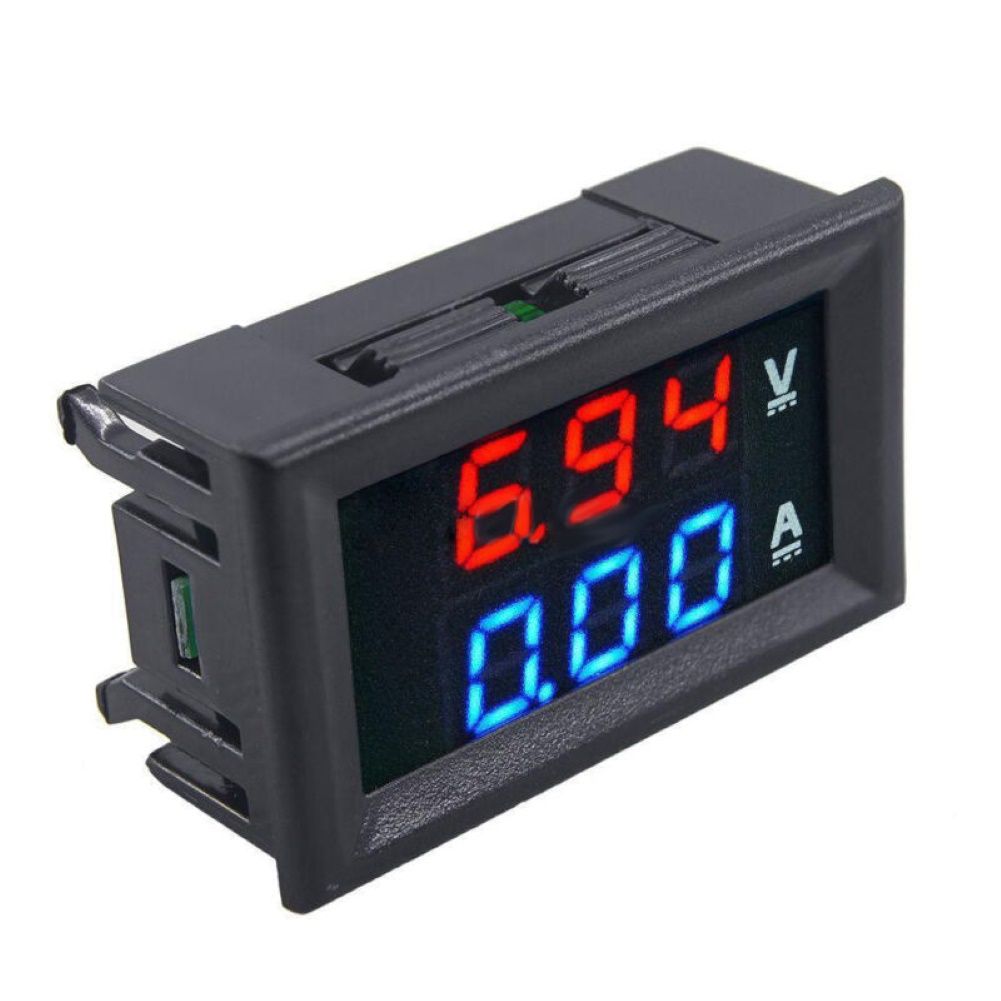 DC 0-100V 10A 0.28inch LED Digital Display-Red + Blue