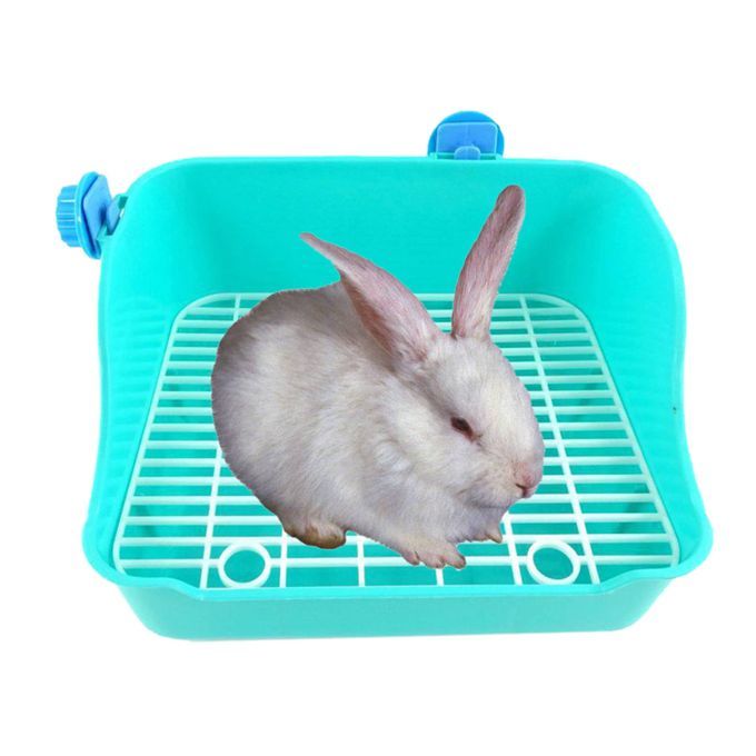 Rabbit Litter Box Toilet Cage Potty Trainer Poop Tray For Green