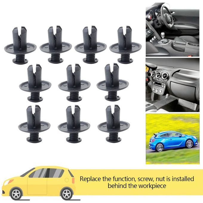 10p S Plasti   Ar Door Lining Trim Panel Retainer  Lip Fastener Bu Kles-black