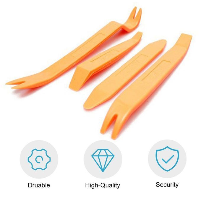 4P S/Set  Ar Audio Dis Embly Door Panel Bu Kle Pry Repair Remover Tools Kits-Orange