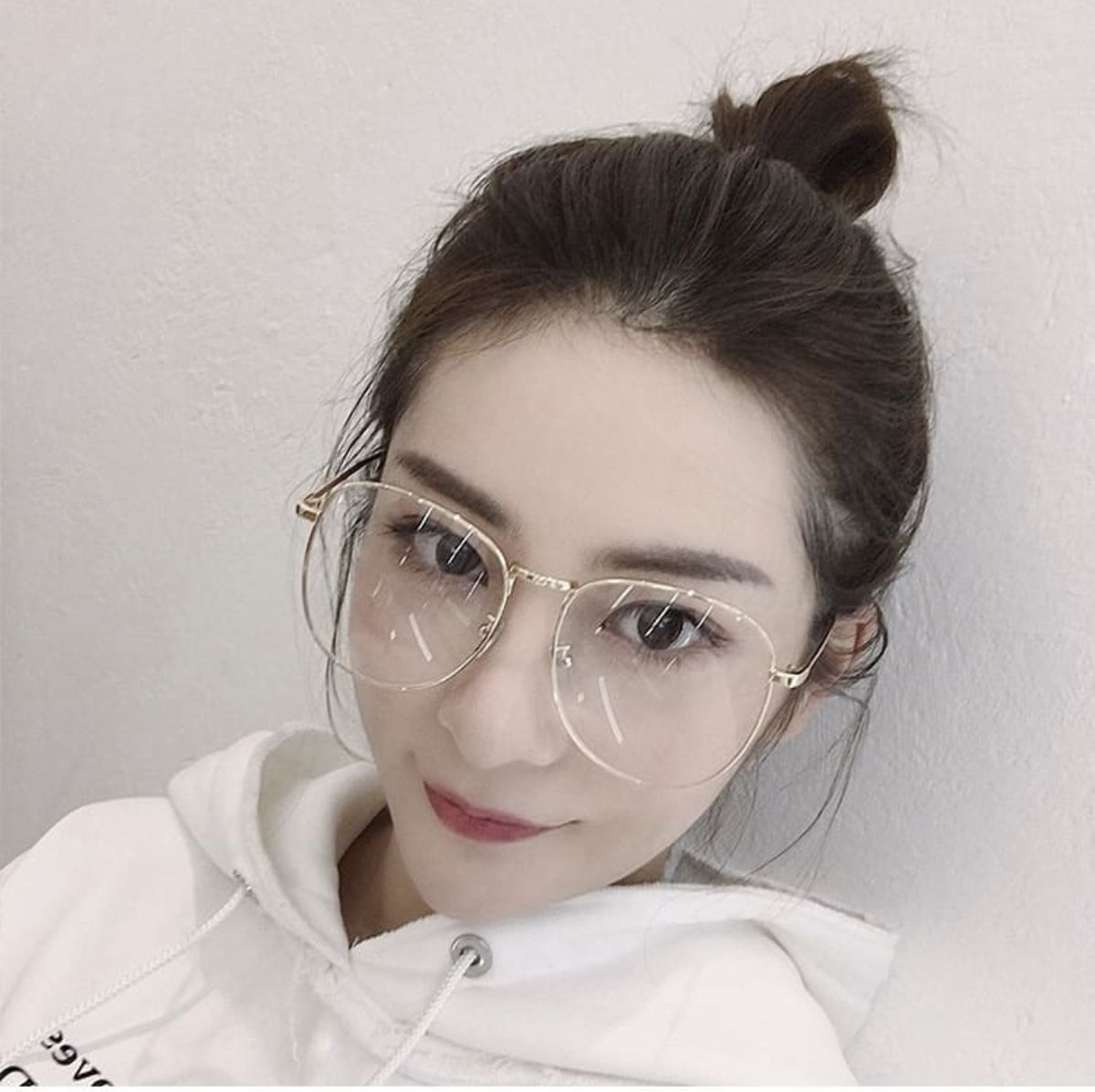 Unisex Transparent Frame Sunglasses  - Gold