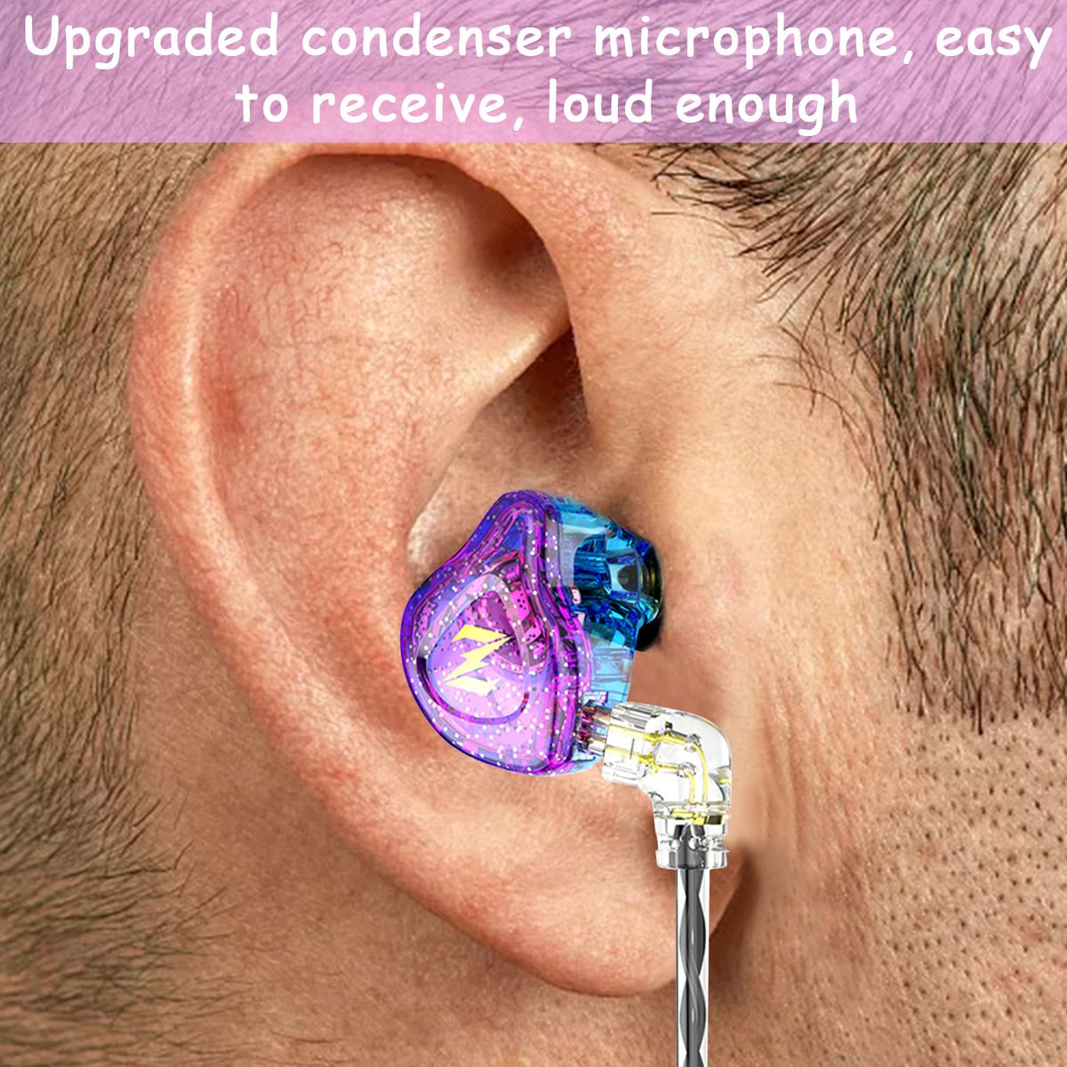 Sports In-Ear Headset With Plug Ergonomic Design Comfortable To Wear Ear Buds For Walking Running