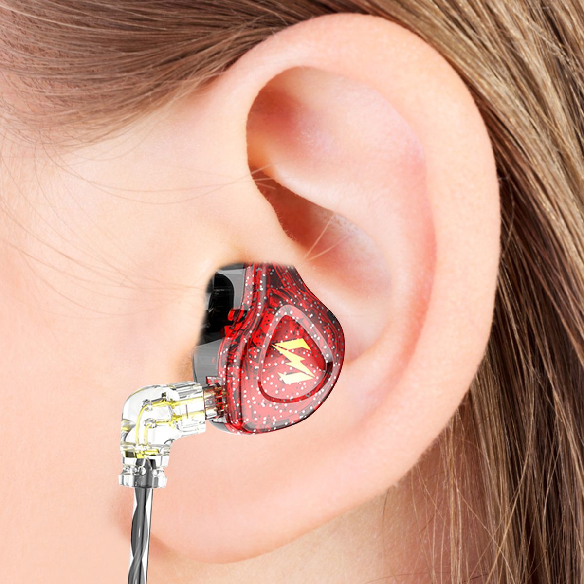 Sports In-Ear Headset With Plug Ergonomic Design Comfortable To Wear Ear Buds For Walking Running