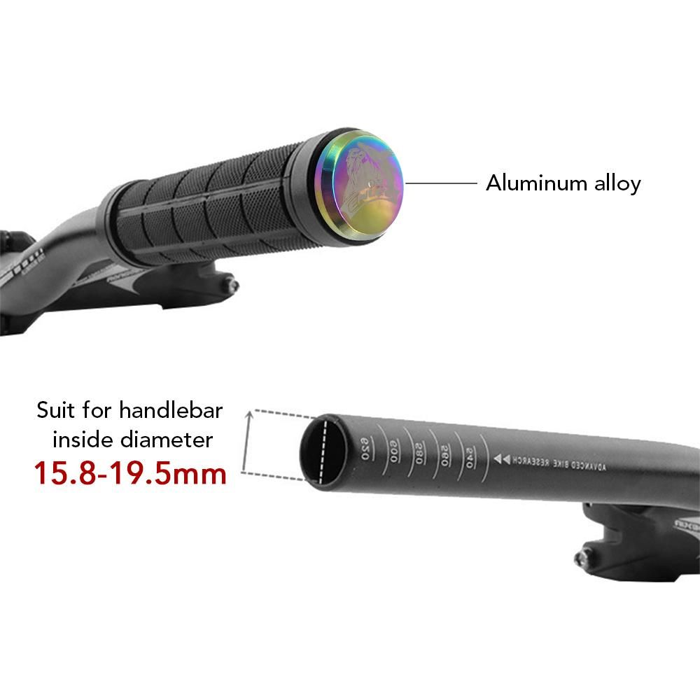 Colorful Bike Handlebar End Plugs Aluminum Alloy Handlebar Caps Bicycle Grip Bar End Caps for Mountain Road Bikes