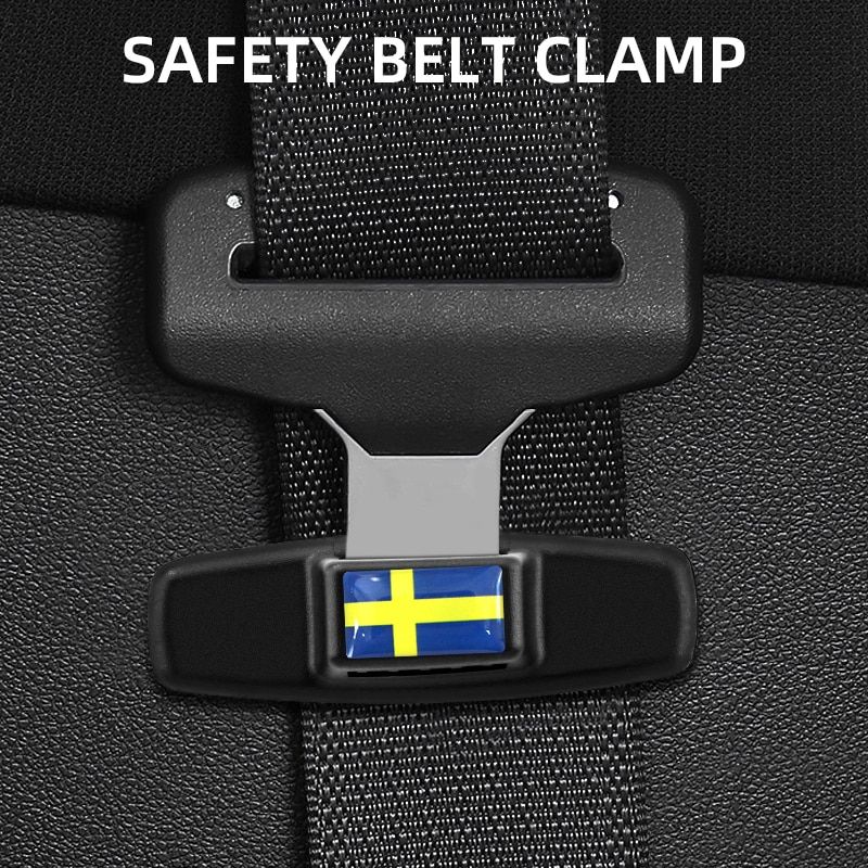 Sweden Flag Emblem Car Safety Belt Buckle Car Styling