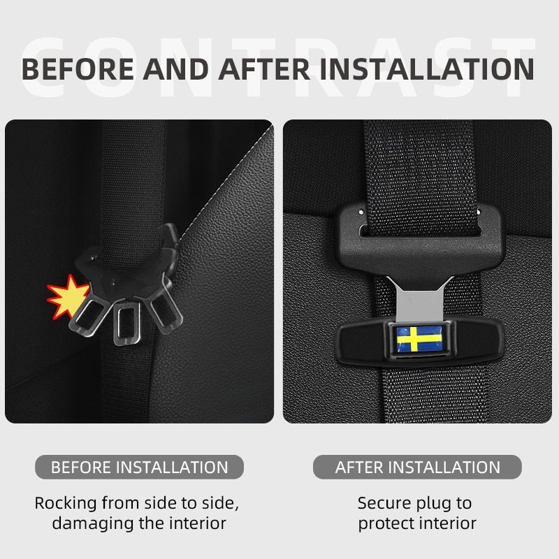Sweden Flag Emblem Car Safety Belt Buckle Car Styling