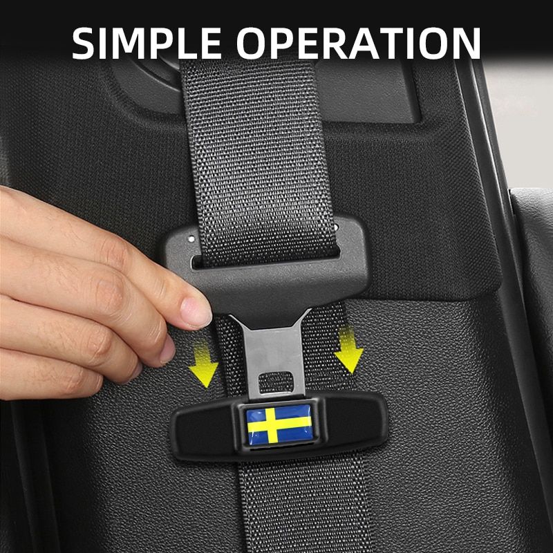 Sweden Flag Emblem Car Safety Belt Buckle Car Styling