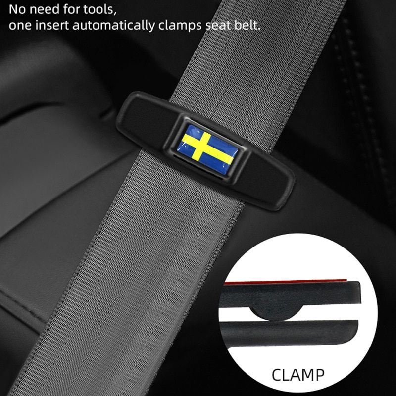 Sweden Flag Emblem Car Safety Belt Buckle Car Styling