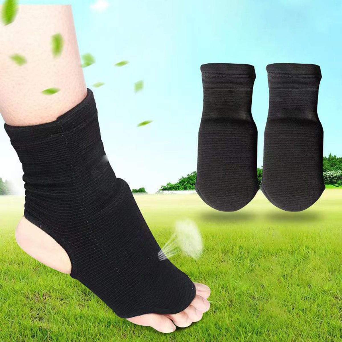 Instep Guard Foot Protector Elastic  M Size Black