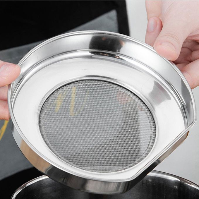 Pot Large  Apa Ity Filter Oil Lard Oil Storage Tank With Lid Oil Bottle-silver-S