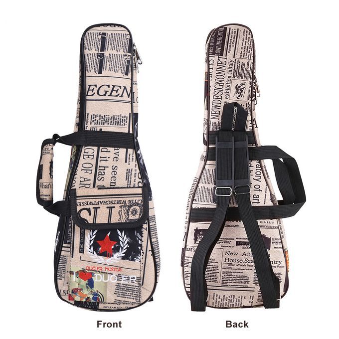 24" Ukelele Bag Case Paper Pattern Oxford Backpack