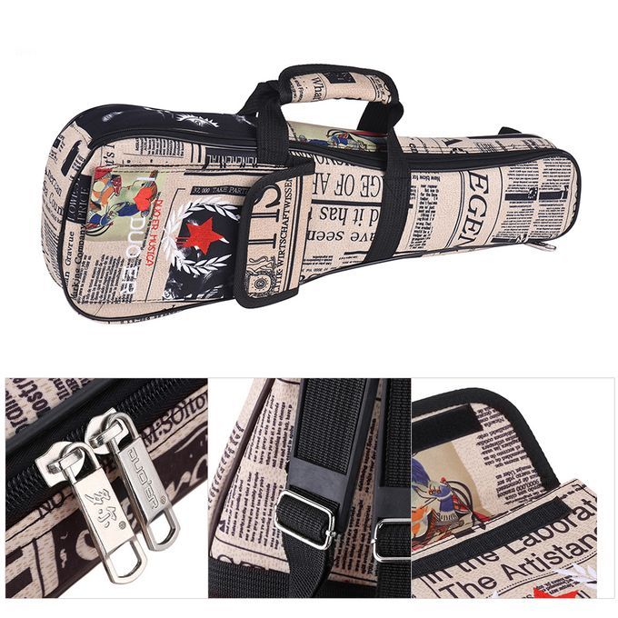 24" Ukelele Bag Case Paper Pattern Oxford Backpack