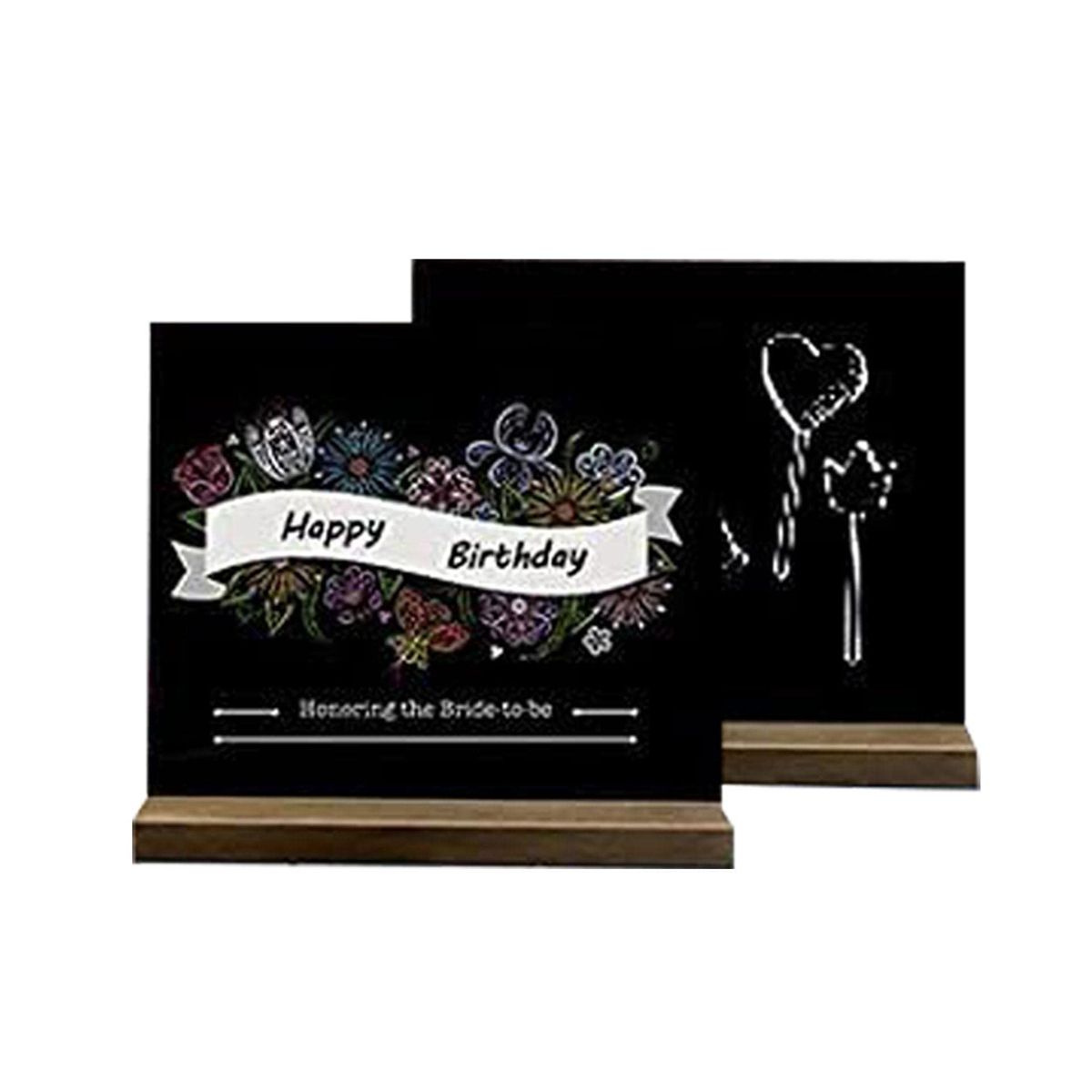 2Pcs Mini Blackboard Supports Dining Table, and Christmas Ce